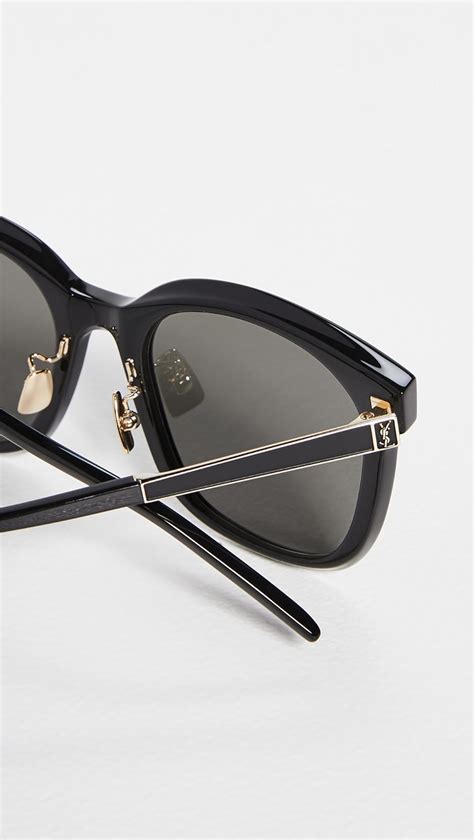 ysl slm77k|Saint Laurent SL M77/K Squared Sunglasses .